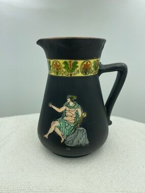 Antique Royal Bayreuth Small Porcelain Pitcher Classical Greek Figure